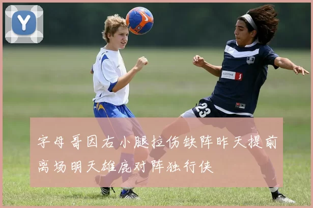 字母哥因右小腿拉伤缺阵昨天提前离场明天雄鹿对阵独行侠